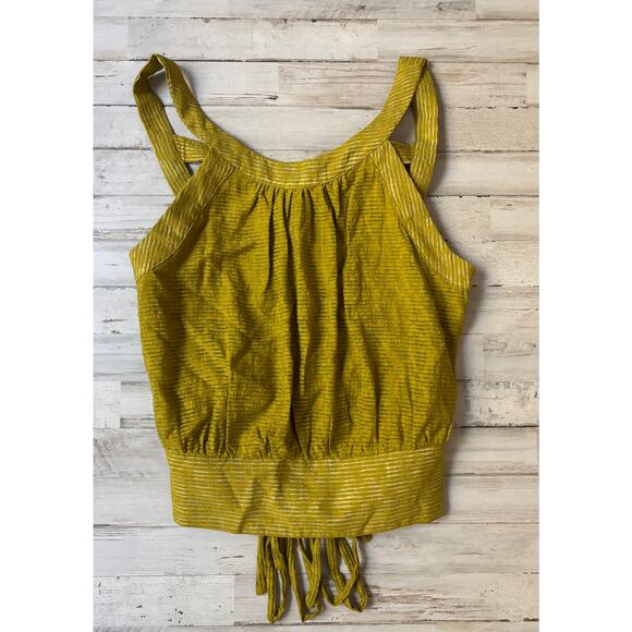 Anthropologie Green Cross Back Tank sz L EUC - Picture 1 of 5